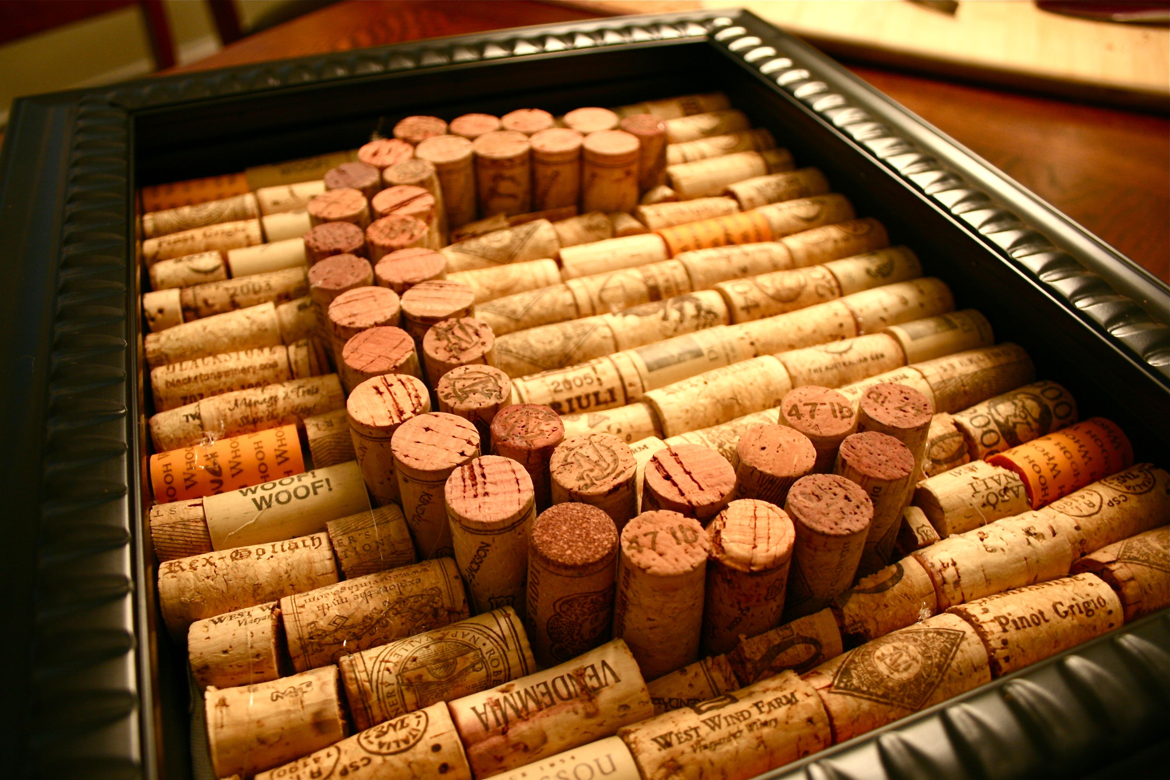 Wine cork shadow box diy hot sale