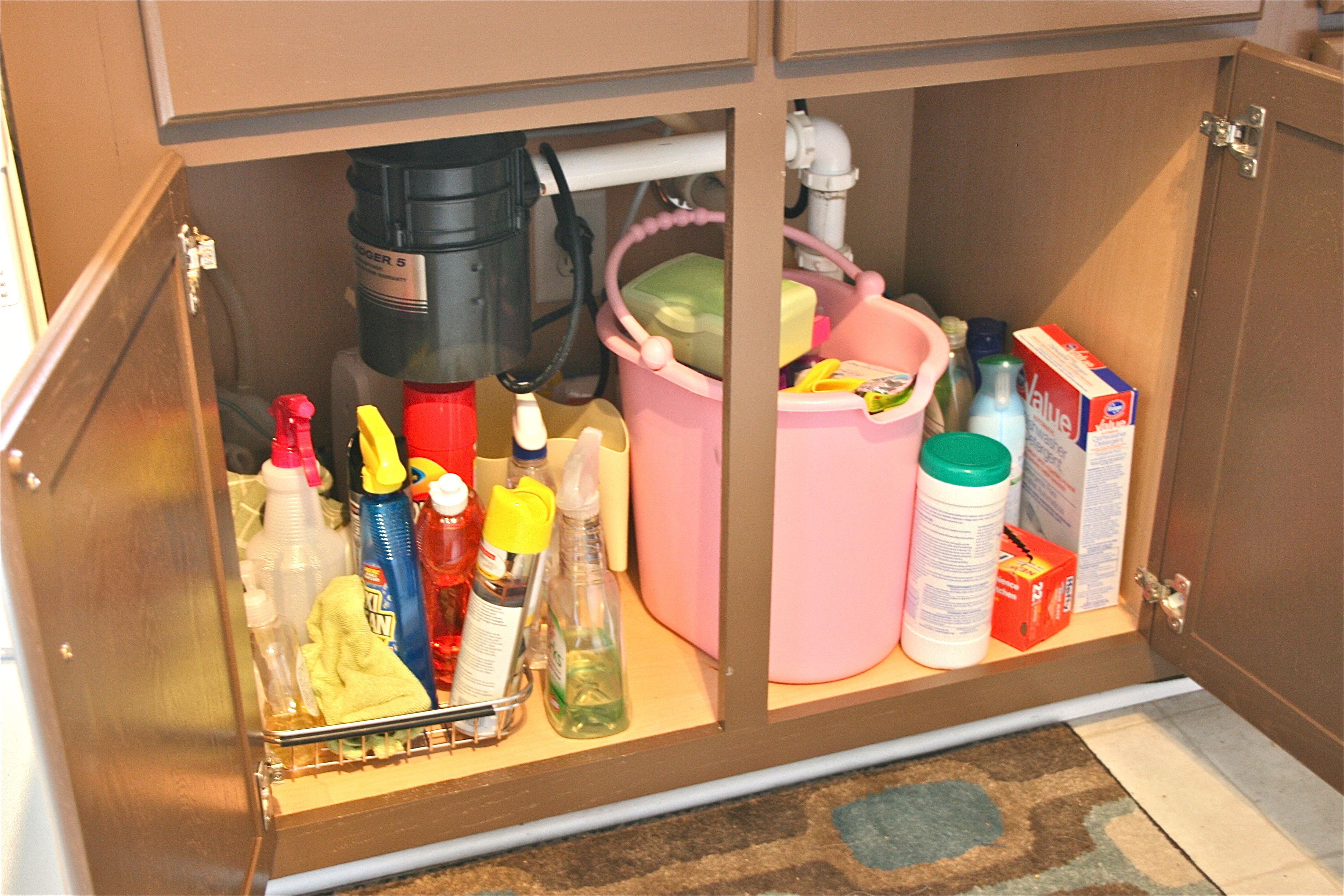 Pinspiration Monday: Shoe rack turned cleaning supply storage - Dream Green  DIY