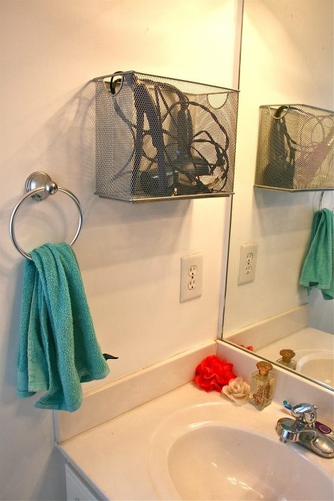 mDesign Small Fabric Bathroom Storage Bin with Coated Interior