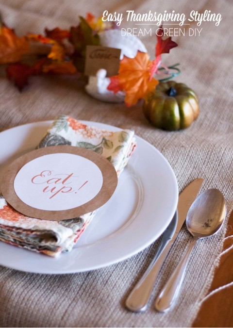 A DIY (and Thrifted) Thanksgiving Tabletop - Dream Green DIY