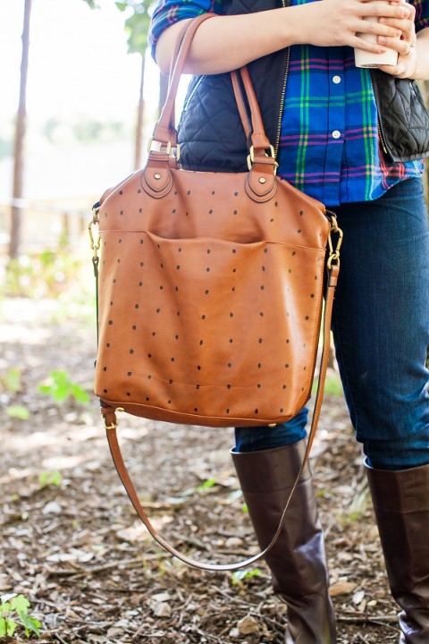 diy: polka dot bag