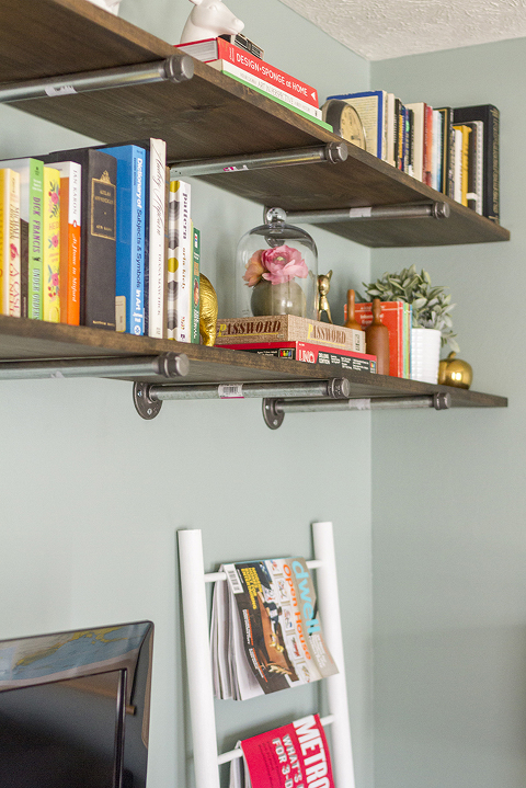 Diy Industrial Built-in Shelving - Dream Green Diy