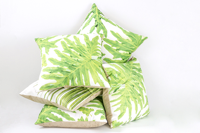 DIY Palm Print Pillows + Free Download