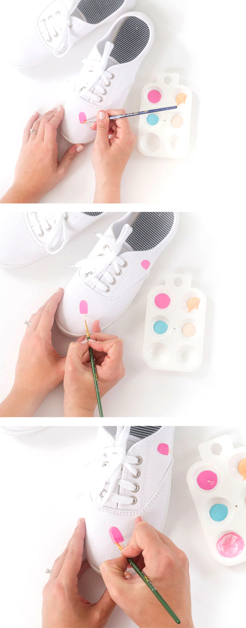 DIY Crafts: Painted Canvas Shoes - FeltMagnet