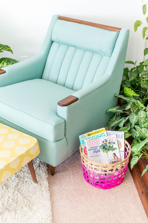 reupholster mid century lounge chair