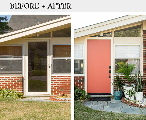 Mid-Century Inspired Curb Appeal Update - Dream Green DIY