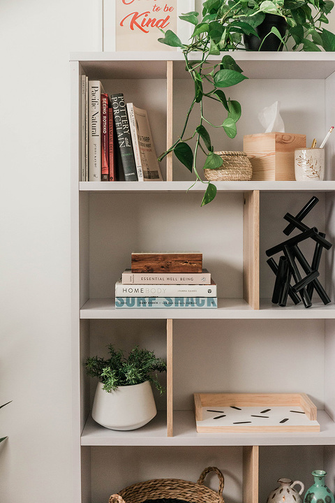 AllModern Bookshelf Entryway Makeover - Dream Green DIY