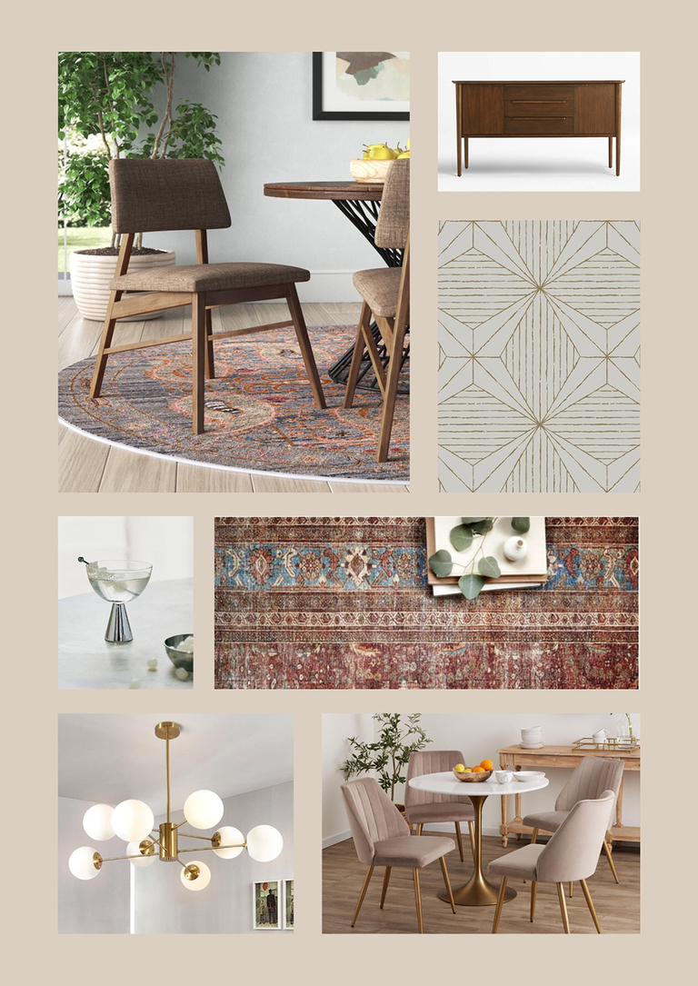 Earthy Mod Dining Room Mood Board