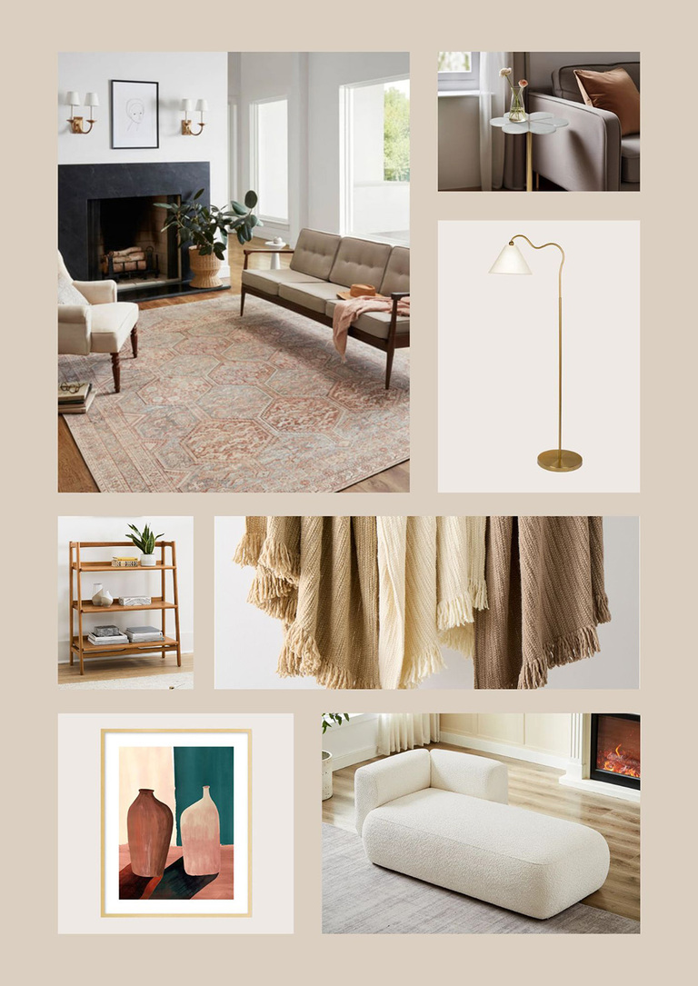 Cozy Reading Nook Home Mood Board