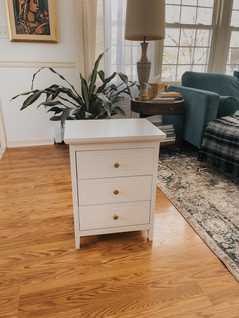 DIY Wallpapered Side Table Makeover