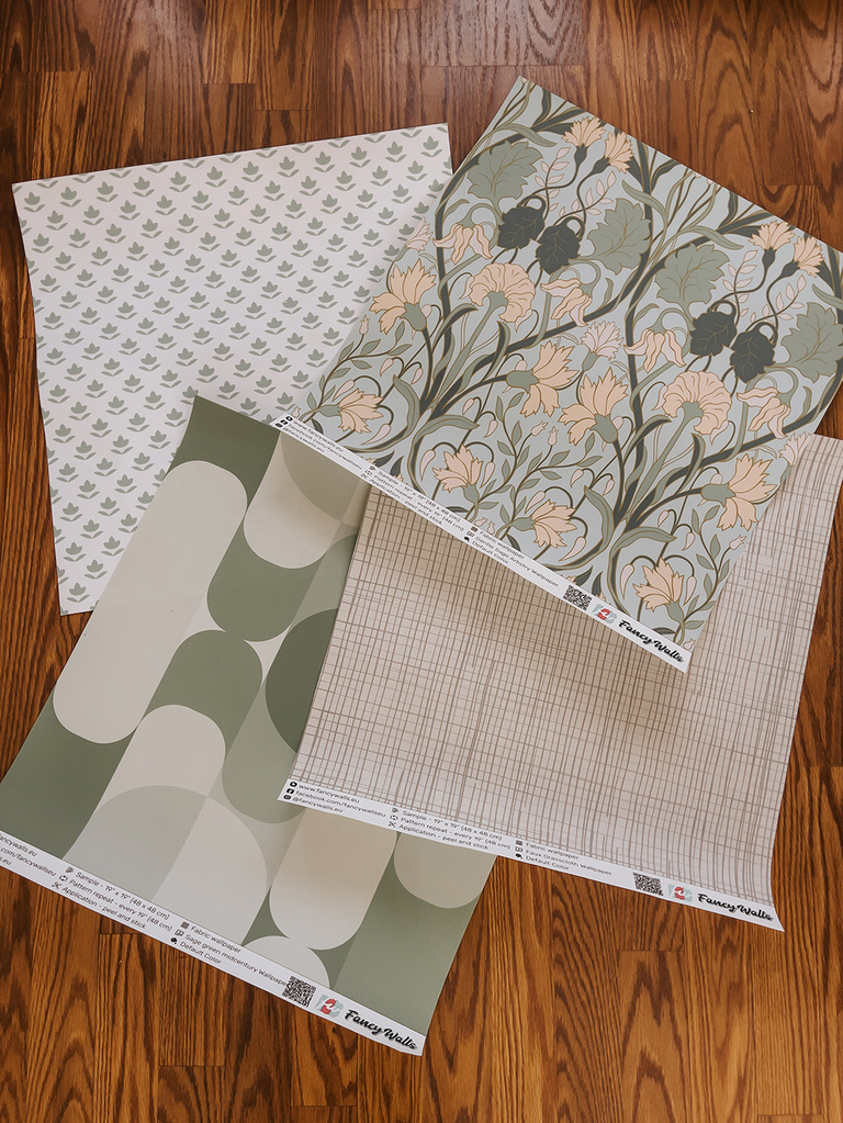 DIY Wallpapered Side Table Makeover